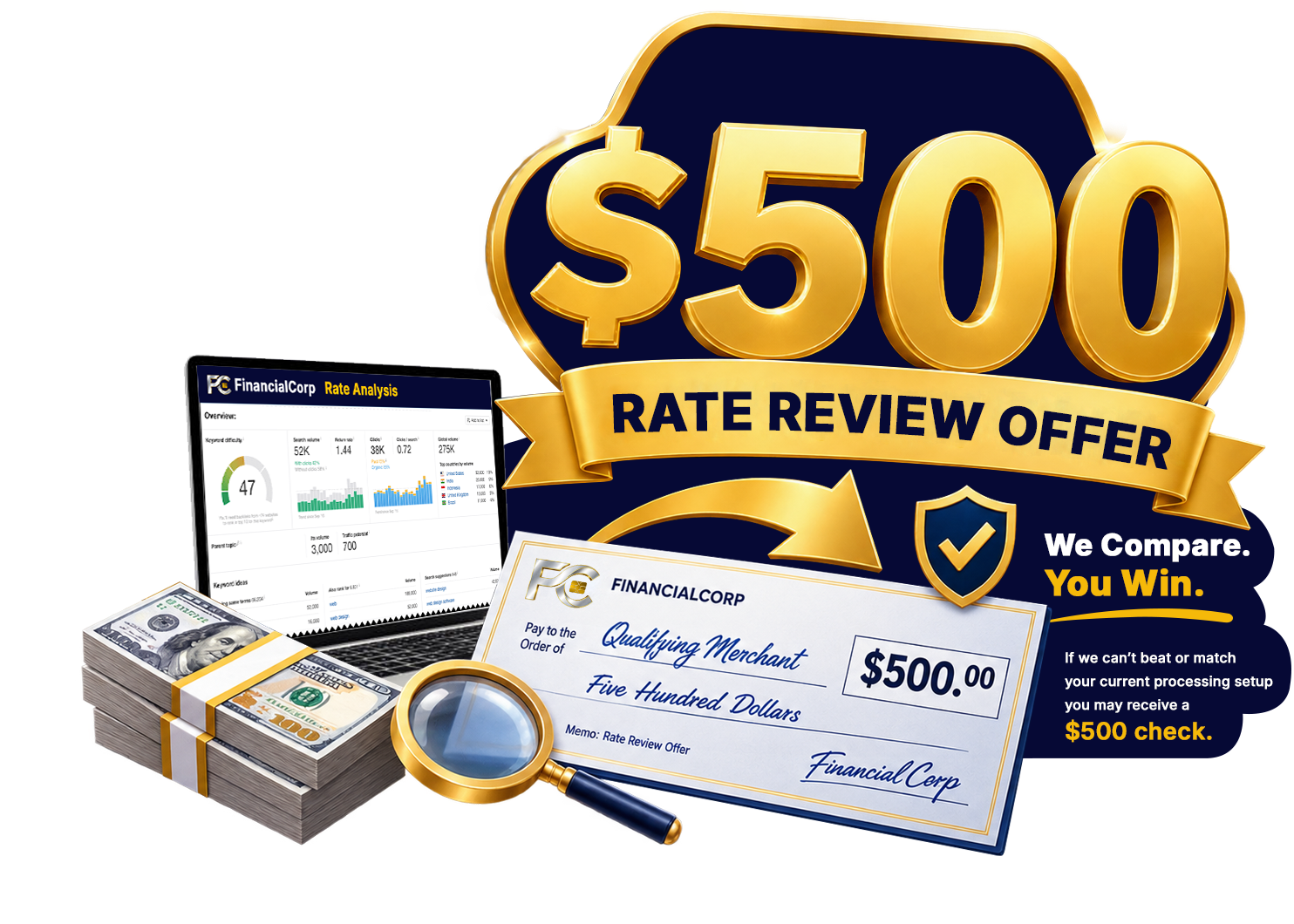 FinancialCorp $500 offer